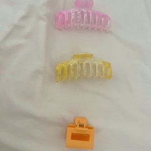 Set of Three Claw Clips